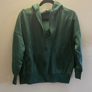 Green Zip-Up Hoodie